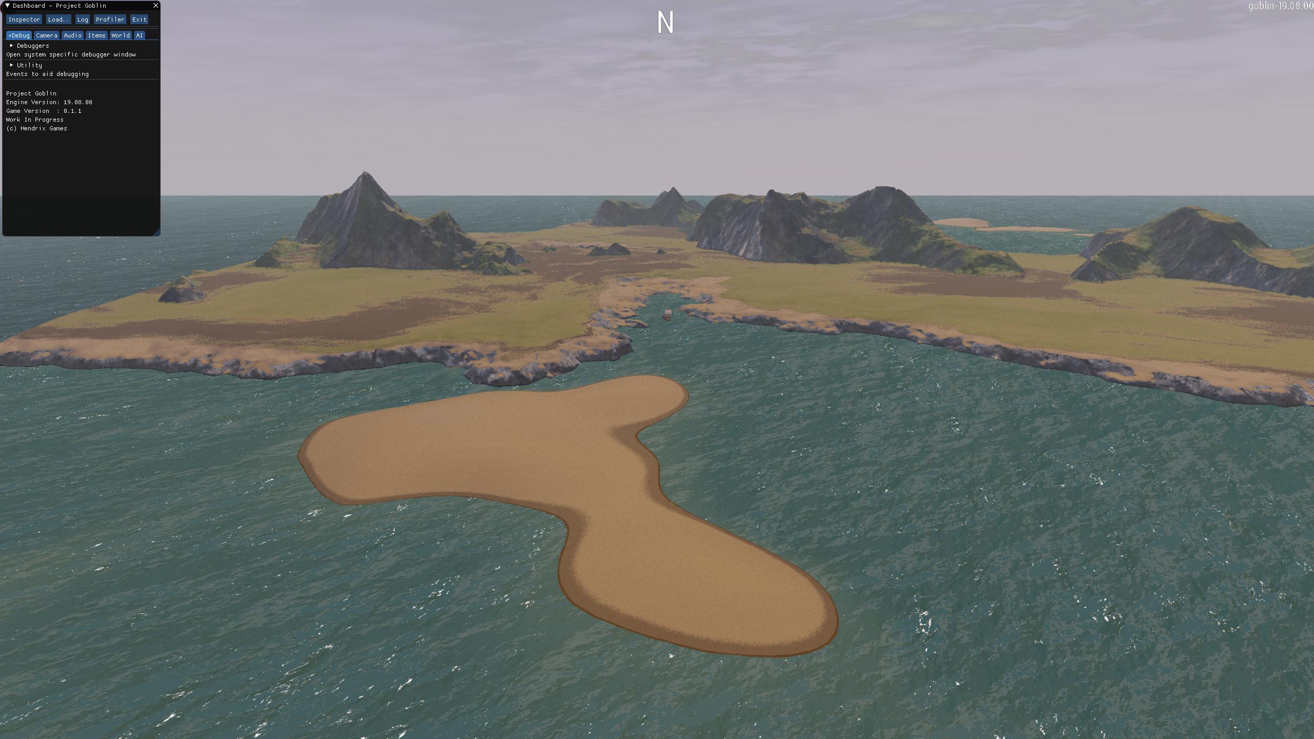 Screenshot of island terrian