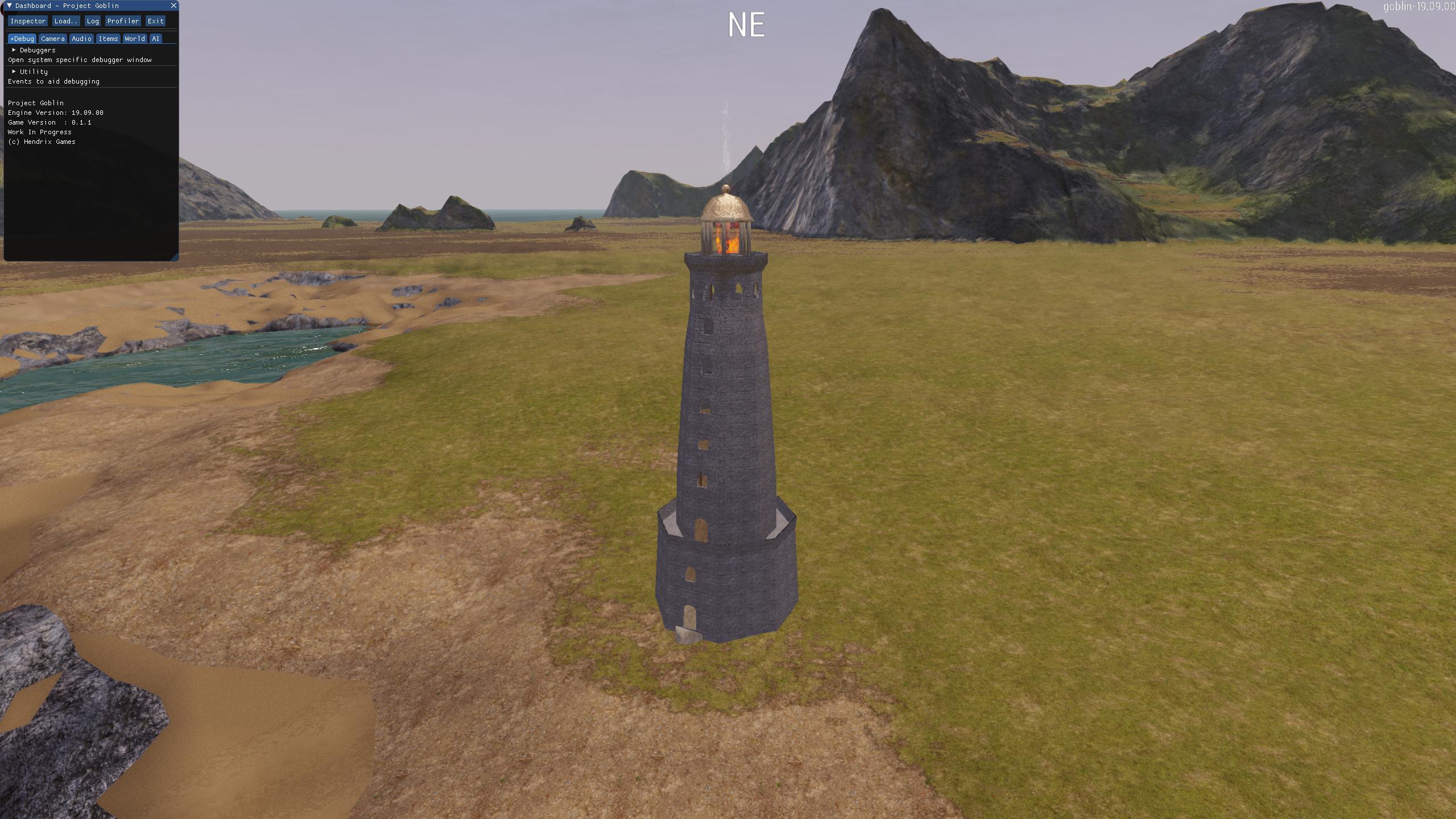 Image of lighthouse on terrain